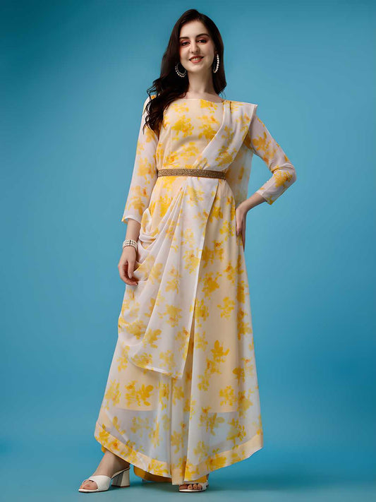 Anarkali Kurti & Dupatta Set with Belt